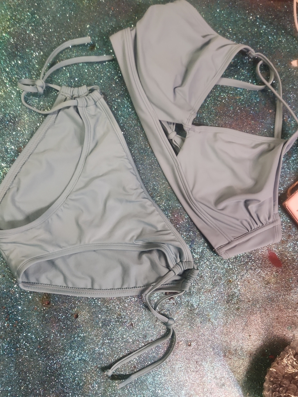 Women's Light Sage Green Bikini Set - Classic Two-Piece Swim